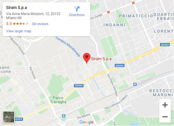 Mappa sede Siram Veolia