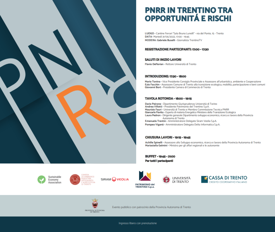 PNRR IN TRENTINO TRA OPPORTUNITÁ E RISCHI